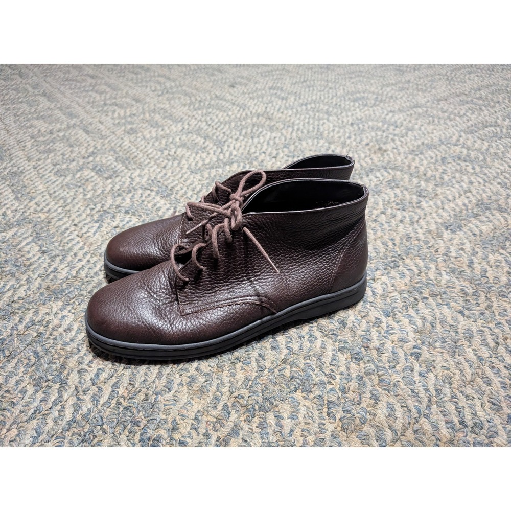 Azaleia Womens Brown Pebbled Leather Chukka Ankle Boots Lace Up Brazil Size 7.5